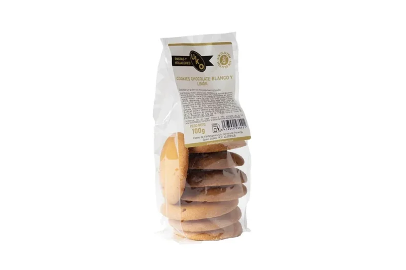 Cookies de chocolate blanco y limón Sin Gluten uko